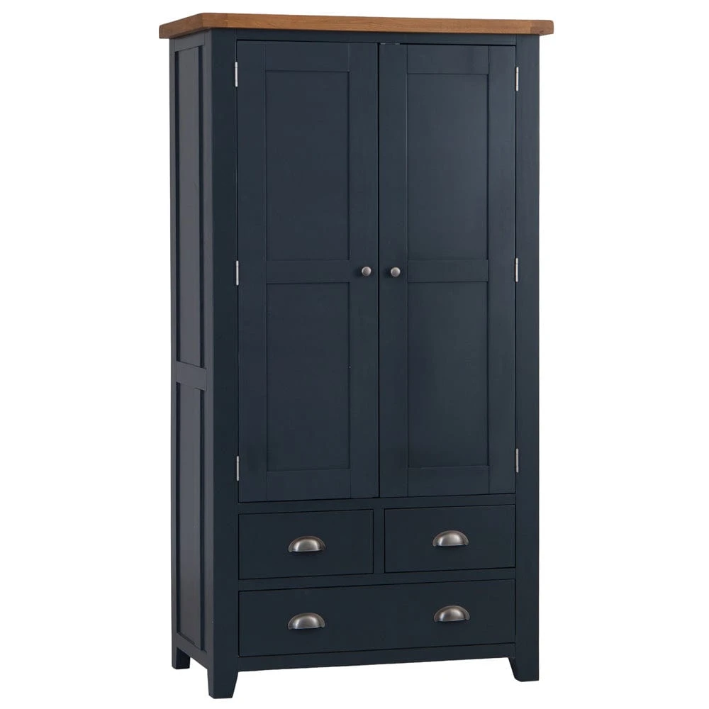 Hampshire Blue Painted Oak Large Larder Unit 5 Hampshire Blue Painted Oak Large Larder Unit - Image 3