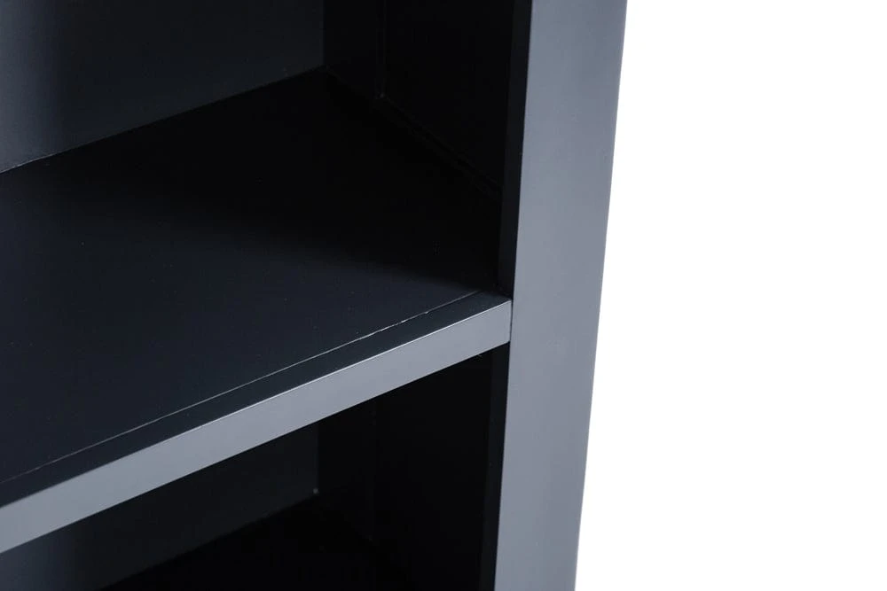 Hampshire Blue Painted Oak Low Bookcase 6 Hampshire Blue Painted Oak Low Bookcase - Image 4