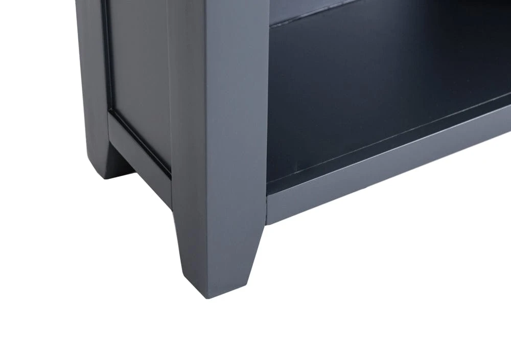 Hampshire Blue Painted Oak Low Bookcase 7 Hampshire Blue Painted Oak Low Bookcase - Image 5