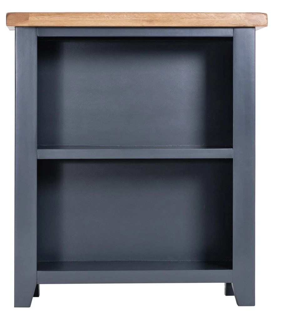 Hampshire Blue Painted Oak Low Bookcase 10 Hampshire Blue Painted Oak Low Bookcase - Image 8