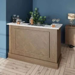 Industrial Oak Bar