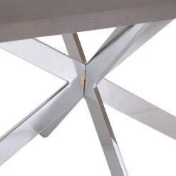Milan Chrome & Oak 2.2m Dining Table 17 Milan Chrome & Oak 2.2m Dining Table -Furniture Sale Shop ID 22DT 6