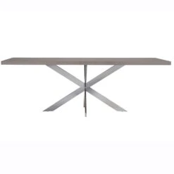 Milan Chrome & Oak 2.2m Dining Table 19 Milan Chrome & Oak 2.2m Dining Table -Furniture Sale Shop ID 22DT 8