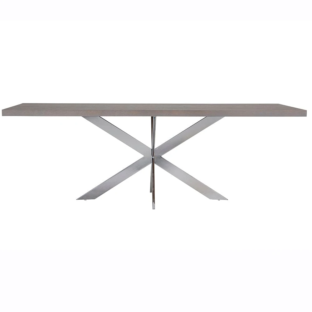 Milan Chrome & Oak 2.2m Dining Table 11 Milan Chrome & Oak 2.2m Dining Table - Image 9