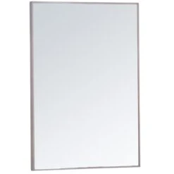 Milan Chrome & Oak Large Rectangular Wall Mirror 100 X 70cm 9 Milan Chrome & Oak Large Rectangular Wall Mirror 100 X 70cm -Furniture Sale Shop ID WM 1