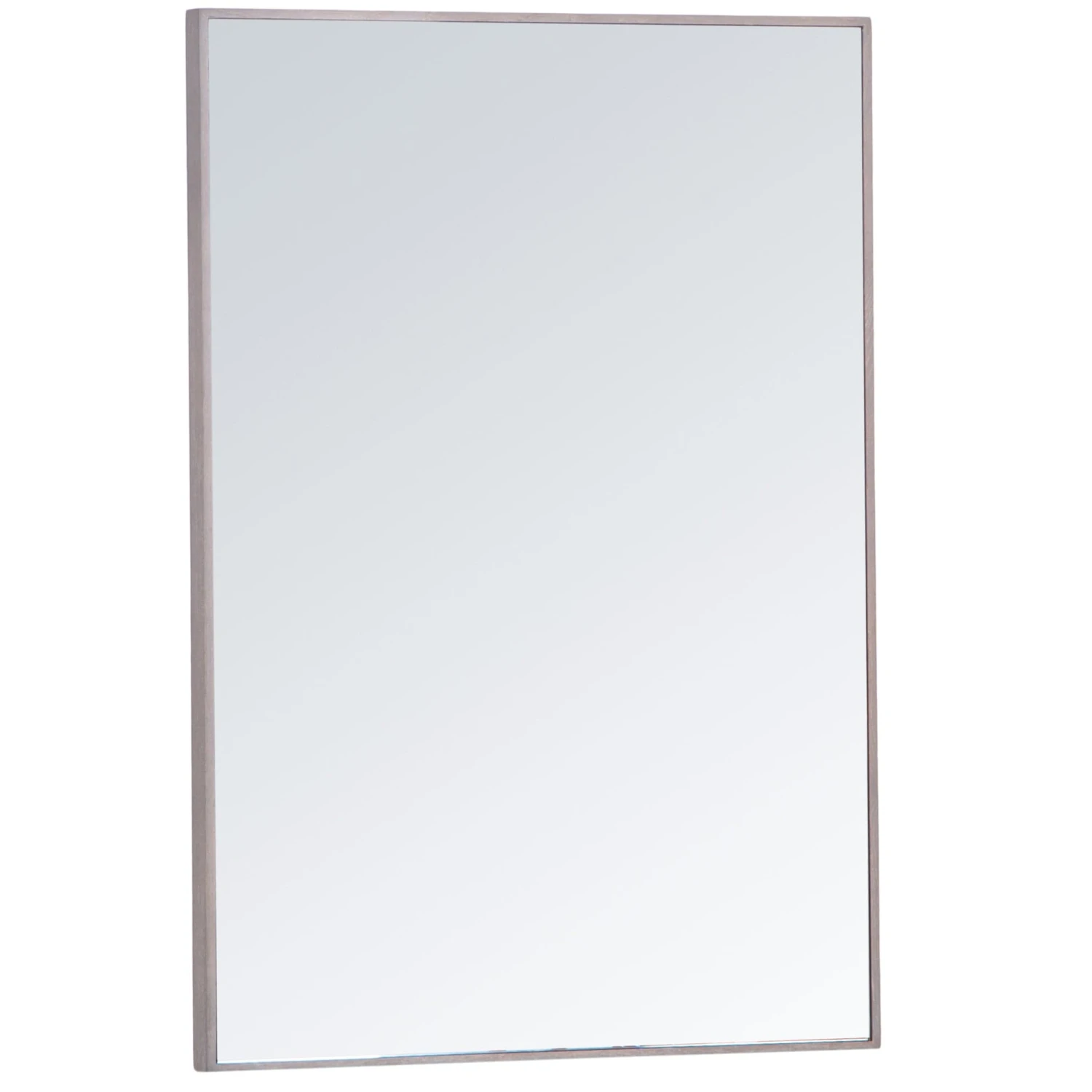 Milan Chrome & Oak Large Rectangular Wall Mirror 100 X 70cm 4 Milan Chrome & Oak Large Rectangular Wall Mirror 100 X 70cm - Image 2