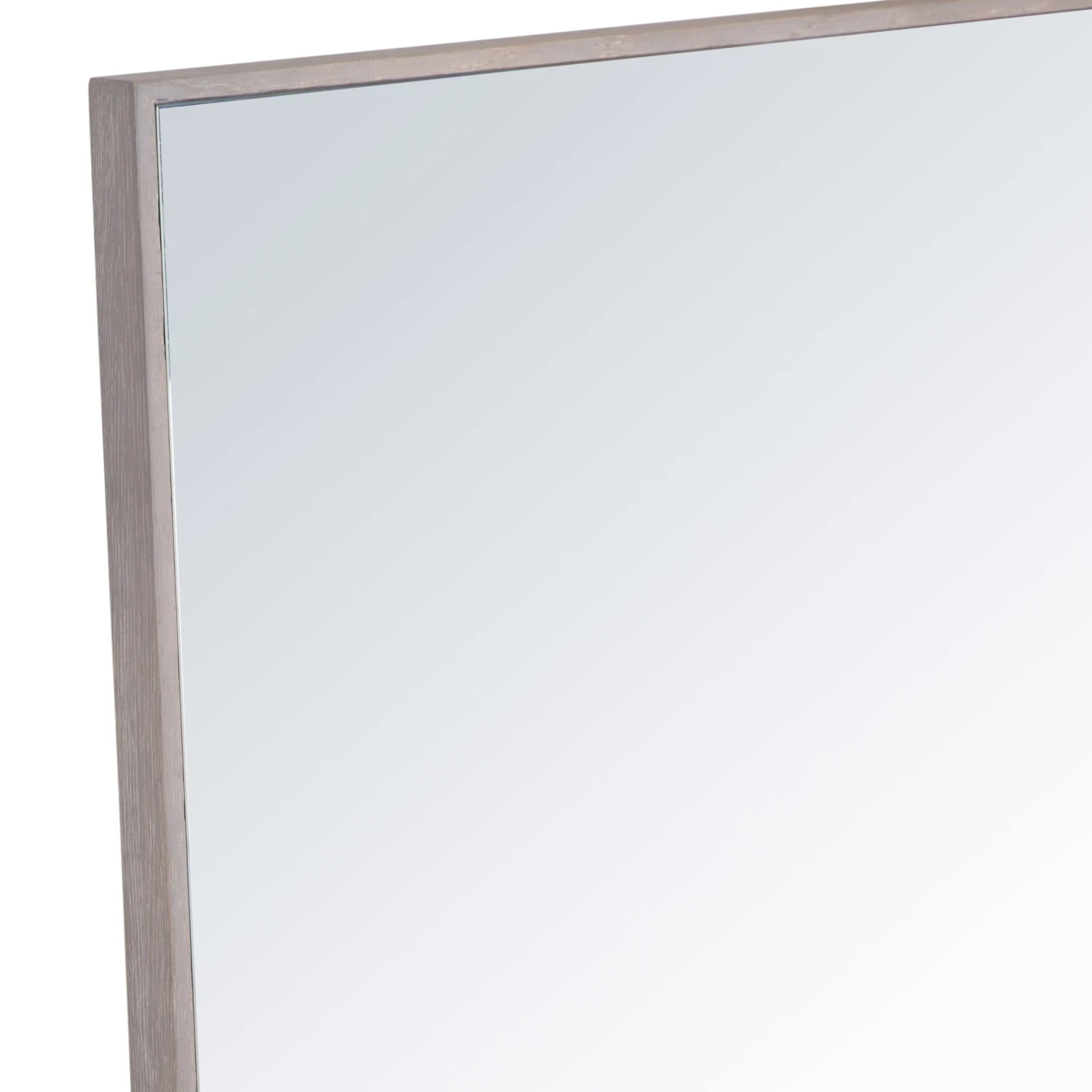 Milan Chrome & Oak Large Rectangular Wall Mirror 100 X 70cm 6 Milan Chrome & Oak Large Rectangular Wall Mirror 100 X 70cm - Image 4