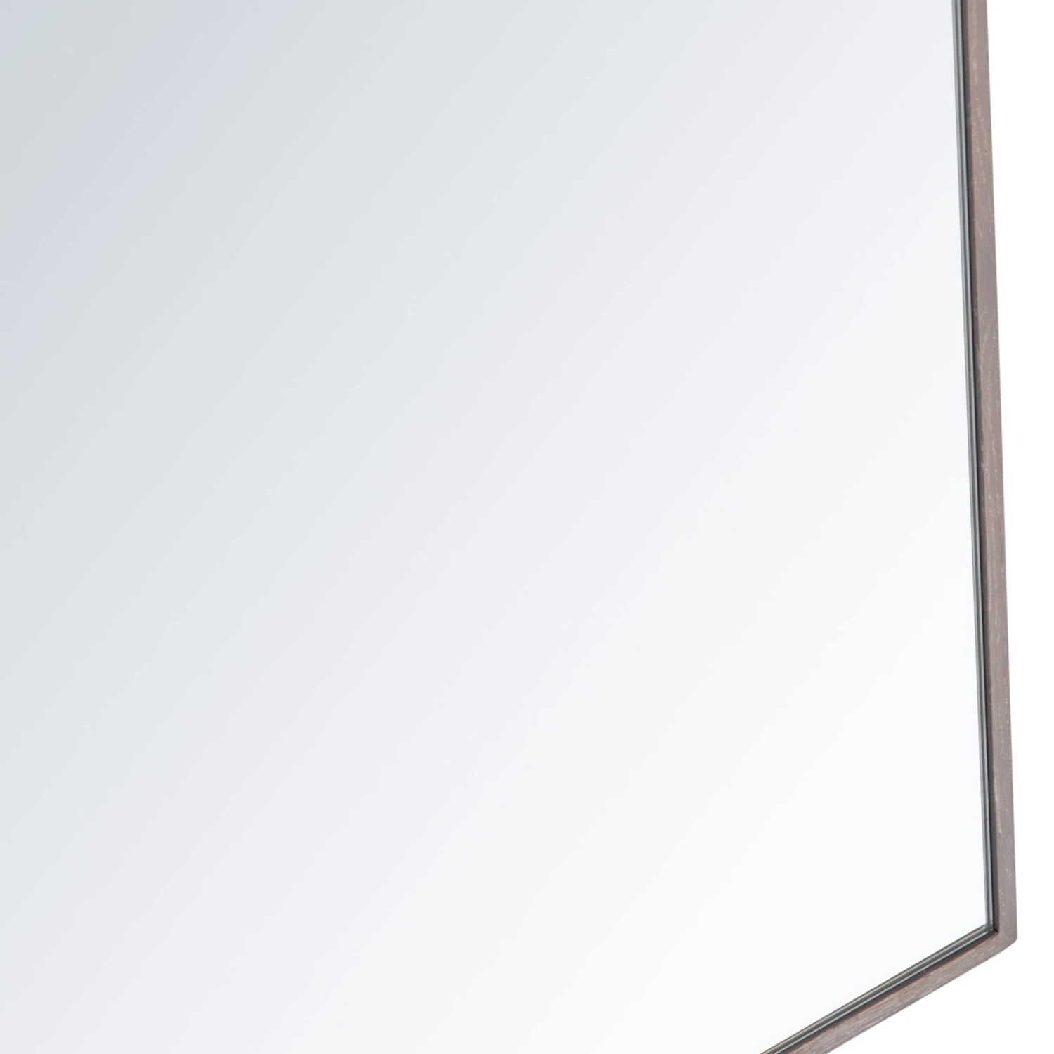 Milan Chrome & Oak Large Rectangular Wall Mirror 100 X 70cm 5 Milan Chrome & Oak Large Rectangular Wall Mirror 100 X 70cm - Image 3