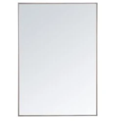 Milan Chrome & Oak Large Rectangular Wall Mirror 100 X 70cm 13 Milan Chrome & Oak Large Rectangular Wall Mirror 100 X 70cm -Furniture Sale Shop ID WM 5