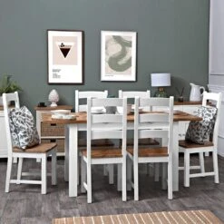 Salisbury White Painted Oak 1.2m Butterfly Extending Dining Table