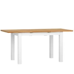 Salisbury White Painted Oak 1.2m Butterfly Extending Dining Table -Furniture Sale Shop LP 12BET W3