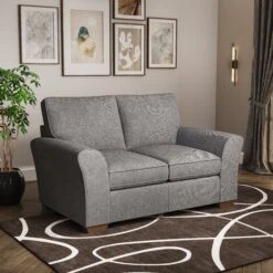 Stamford 2 Seater Sofa Silver Fabric