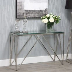 Genoa Glass Console Table