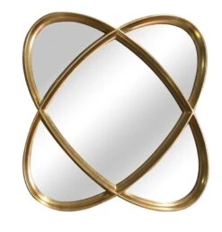 The Mirror Collection Gold Frame Double Oval Mirror