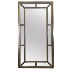 The Mirror Collection Wooden Frame Window Leaner Mirror