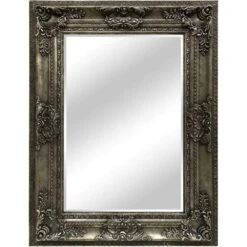 The Mirror Collection Wooden Frame Ornate Wall Mirror