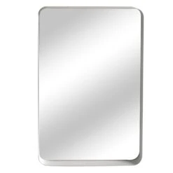 The Mirror Collection Iron Frame White Wall Mirror