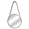 The Mirror Collection Round Silver Mirror With Rope Strap -Furniture Sale Shop MIR44 01