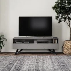 Venice Matt Dark Grey Large TV Unit