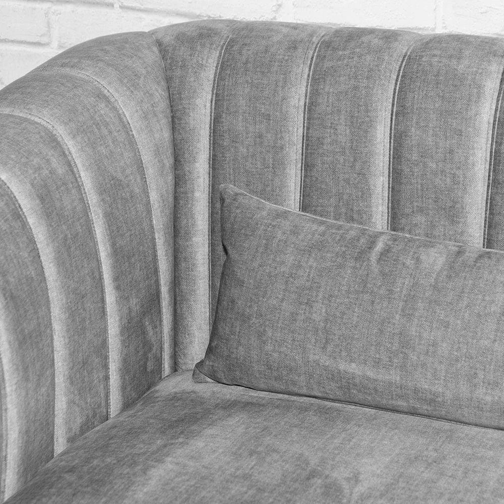 Meabh Silver 3 Seater Sofa With Two Pillows 5 Meabh Silver 3 Seater Sofa With Two Pillows - Image 3