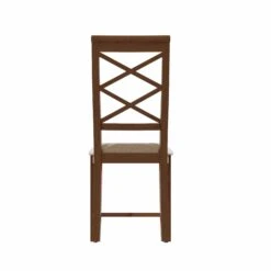 Bergen Oak Cross Back Dining Chair With Fabric Seat -Furniture Sale Shop NT CBCF 05