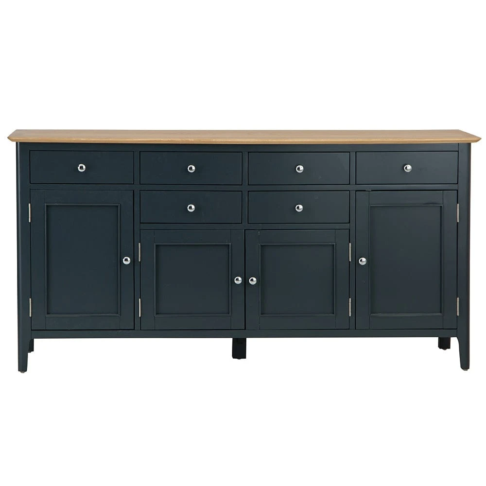 Bergen Blue Painted Oak 4 Door 6 Drawer Extra Large Sideboard 18 Bergen Blue Painted Oak 4 Door 6 Drawer Extra Large Sideboard - Image 16