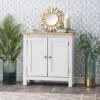 Rutland White Painted Oak 2 Door Cupboard -Furniture Sale Shop RA SMS TR LS