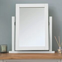 Rutland White Painted Oak Dressing Table Mirror