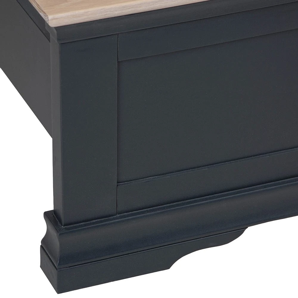 Florence Midnight Grey Painted Oak Super King Size Bed Frame 6 Florence Midnight Grey Painted Oak Super King Size Bed Frame - Image 4
