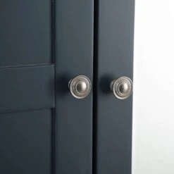 Florence Midnight Grey Painted Oak 3 Door Wardrobe With Mirror -Furniture Sale Shop SWO TWR MG 10