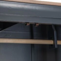 Florence Midnight Grey Painted Oak 3 Door Wardrobe With Mirror -Furniture Sale Shop SWO TWR MG 4