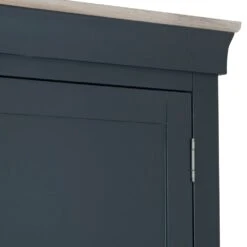 Florence Midnight Grey Painted Oak 3 Door Wardrobe With Mirror -Furniture Sale Shop SWO TWR MG 8