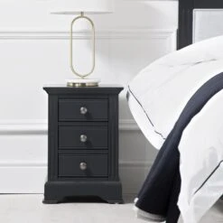 Banbury Midnight Grey Painted Large Bedside Table