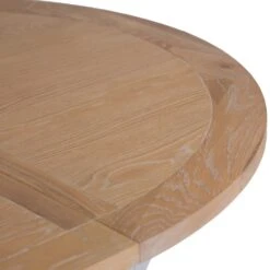 Ashbourne Grey Painted Round Pedestal Extending Dining Table -Furniture Sale Shop bri ba02t ext 9