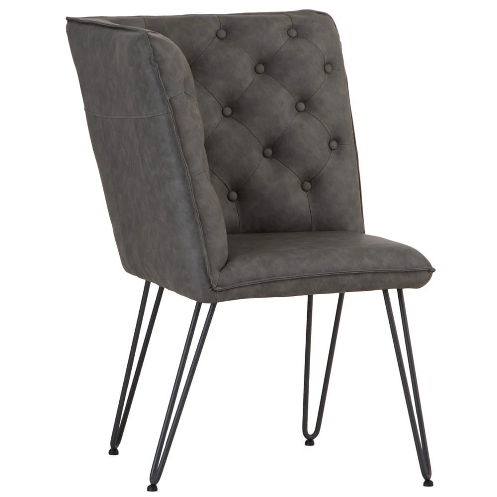 Industrial Grey Studded Back Corner Bench 5 Industrial Grey Studded Back Corner Bench - Image 3