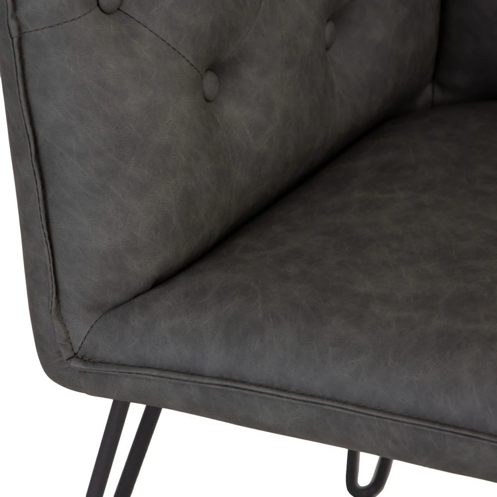 Industrial Grey Studded Back Corner Bench 10 Industrial Grey Studded Back Corner Bench - Image 8