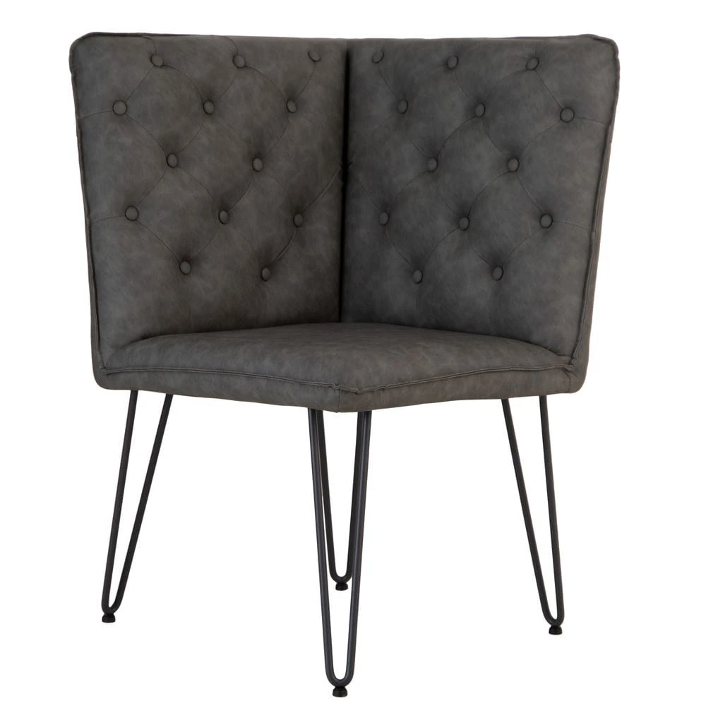 Industrial Grey Studded Back Corner Bench 17 Industrial Grey Studded Back Corner Bench - Image 15