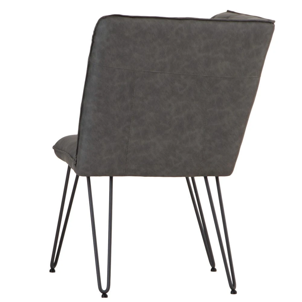 Industrial Grey Studded Back Corner Bench 8 Industrial Grey Studded Back Corner Bench - Image 6