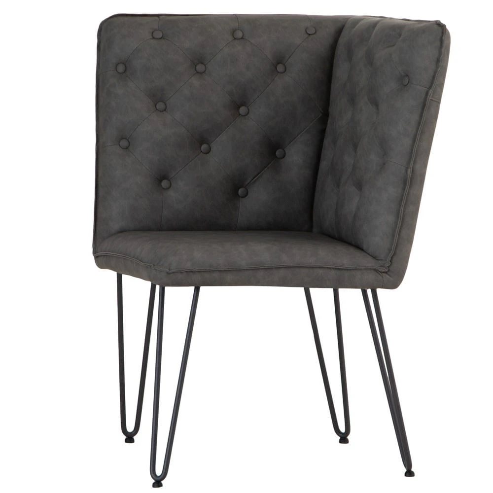 Industrial Grey Studded Back Corner Bench 12 Industrial Grey Studded Back Corner Bench - Image 10