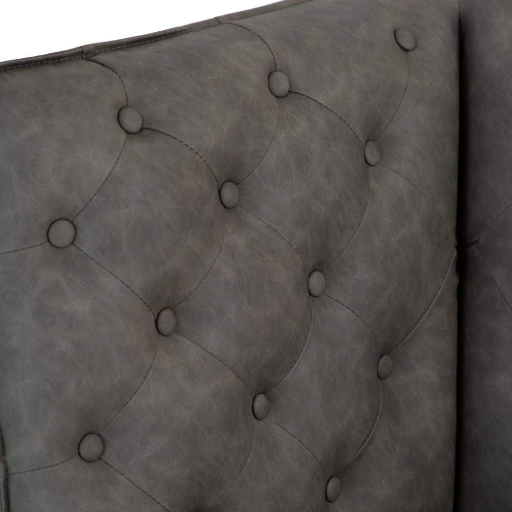 Industrial Grey Studded Back Corner Bench 9 Industrial Grey Studded Back Corner Bench - Image 7