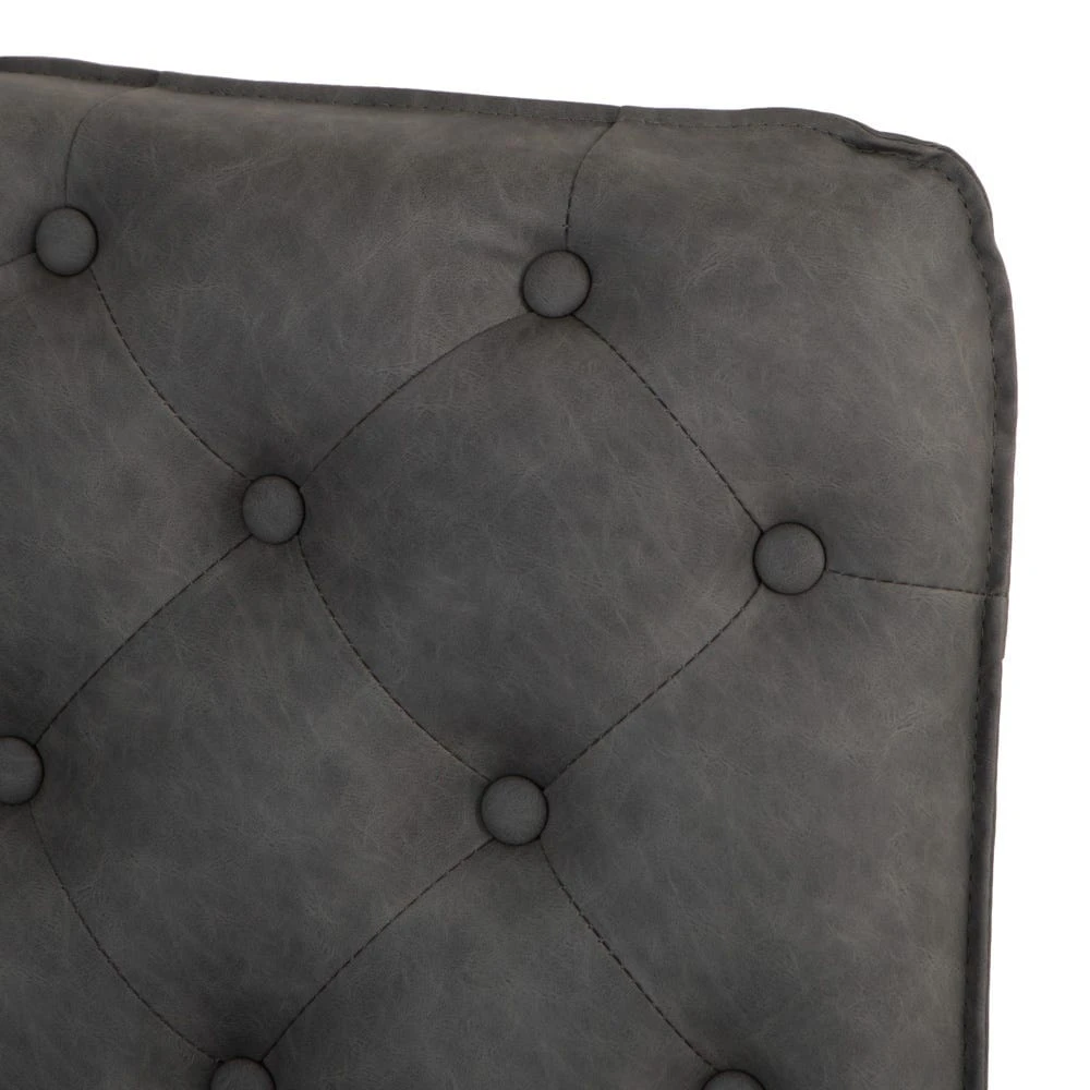 Industrial Grey Studded Back Corner Bench 6 Industrial Grey Studded Back Corner Bench - Image 4