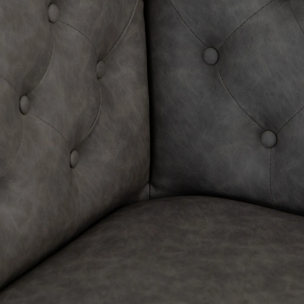 Industrial Grey Studded Back Corner Bench 11 Industrial Grey Studded Back Corner Bench - Image 9