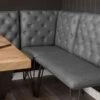 Industrial Grey Studded Back Corner Bench