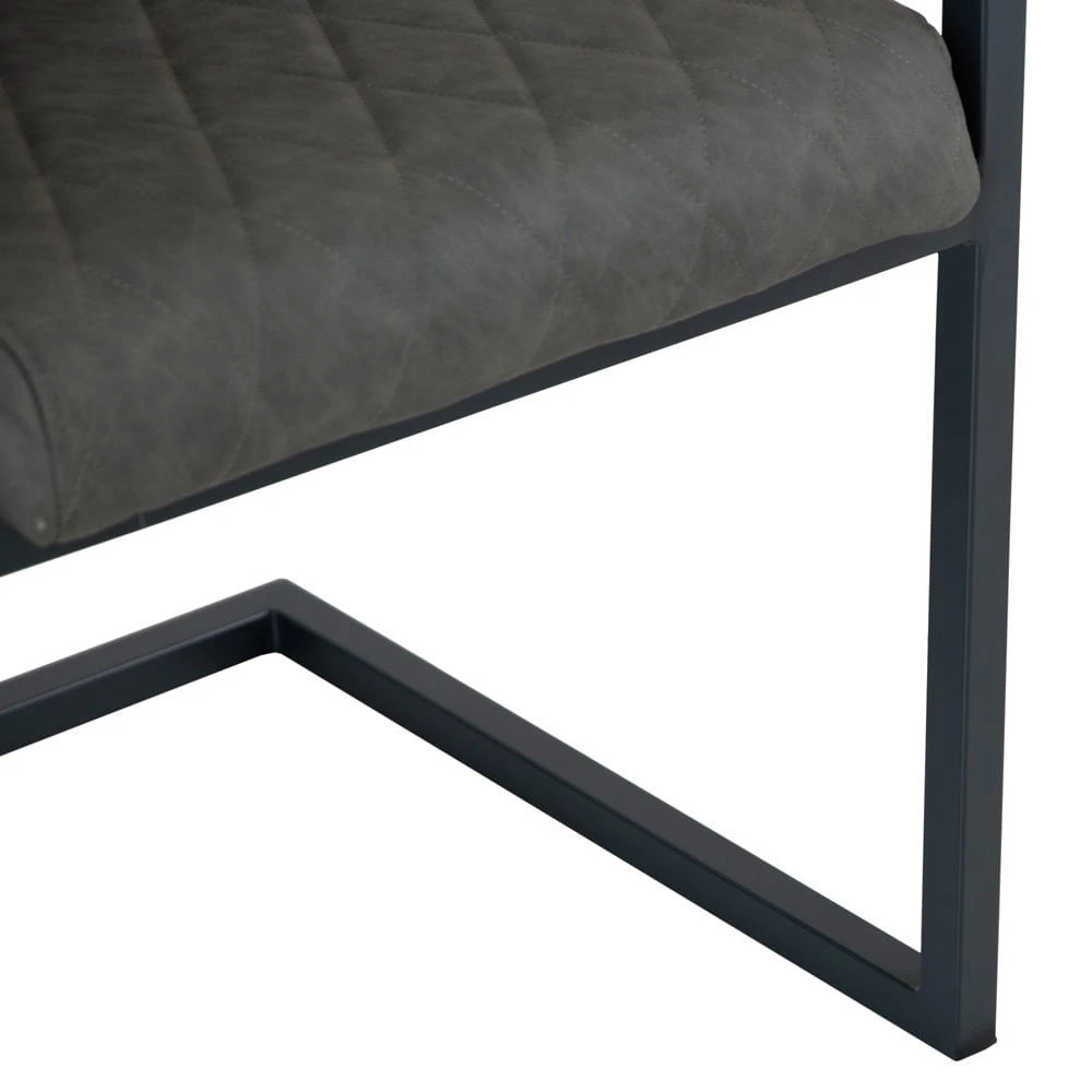 Industrial Grey Diamond Stitch Armchair 8 Industrial Grey Diamond Stitch Armchair - Image 6