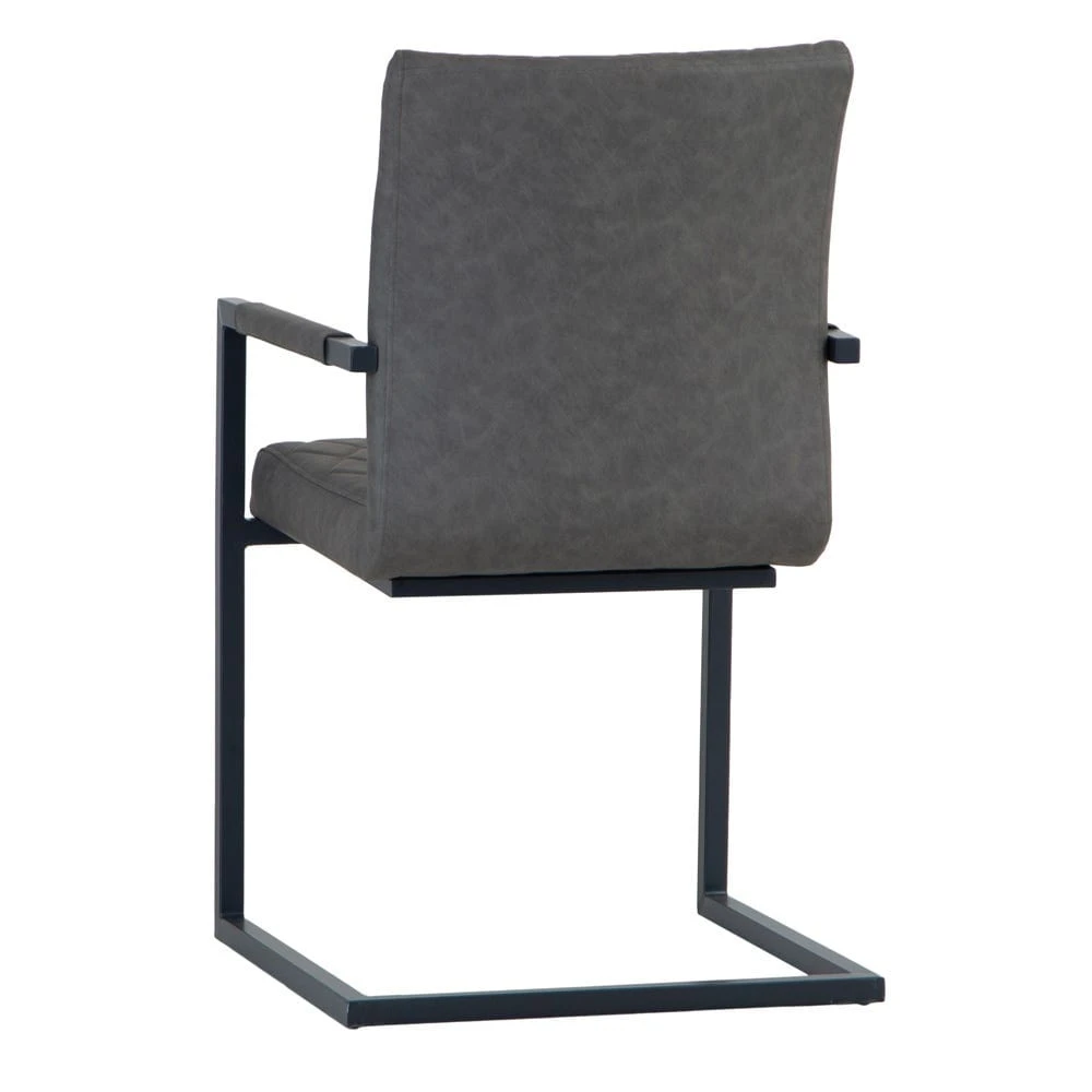Industrial Grey Diamond Stitch Armchair 11 Industrial Grey Diamond Stitch Armchair - Image 9