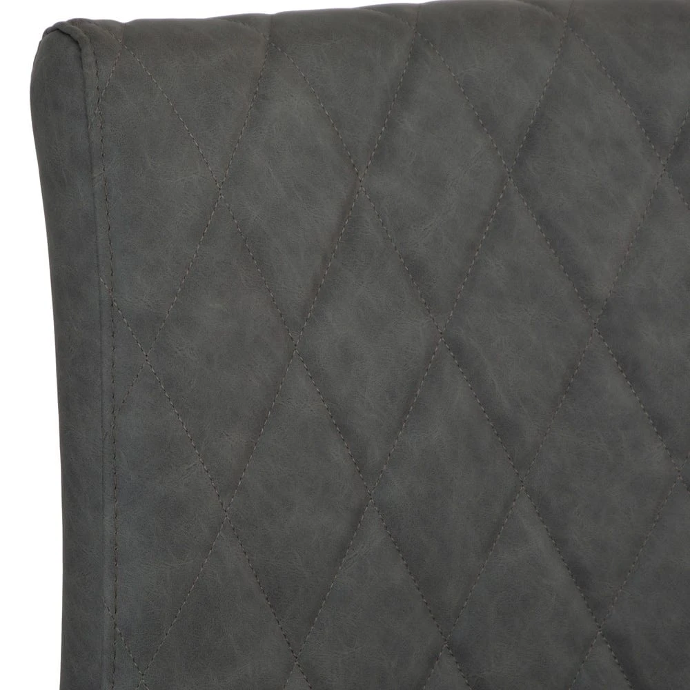 Industrial Grey Diamond Stitch Armchair 6 Industrial Grey Diamond Stitch Armchair - Image 4