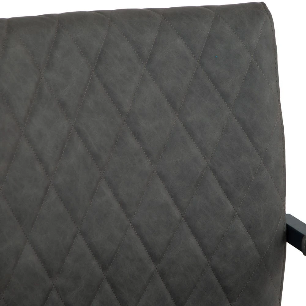 Industrial Grey Diamond Stitch Armchair 12 Industrial Grey Diamond Stitch Armchair - Image 10