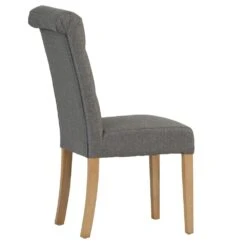 Torino Dark Grey Scroll Button Back Dining Chair -Furniture Sale Shop ch28 dg 2