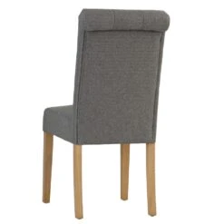 Torino Dark Grey Scroll Button Back Dining Chair -Furniture Sale Shop ch28 dg 3