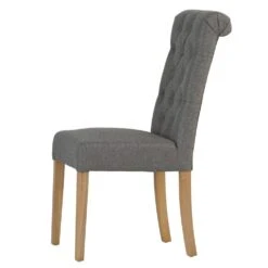 Torino Dark Grey Scroll Button Back Dining Chair -Furniture Sale Shop ch28 dg 4